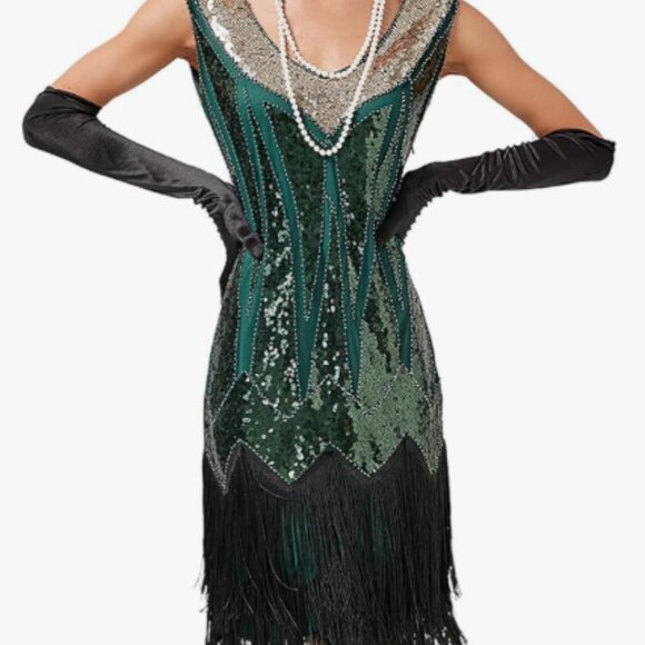 1920s Women Gatsby Flapper Dress - Picture 3 of 5